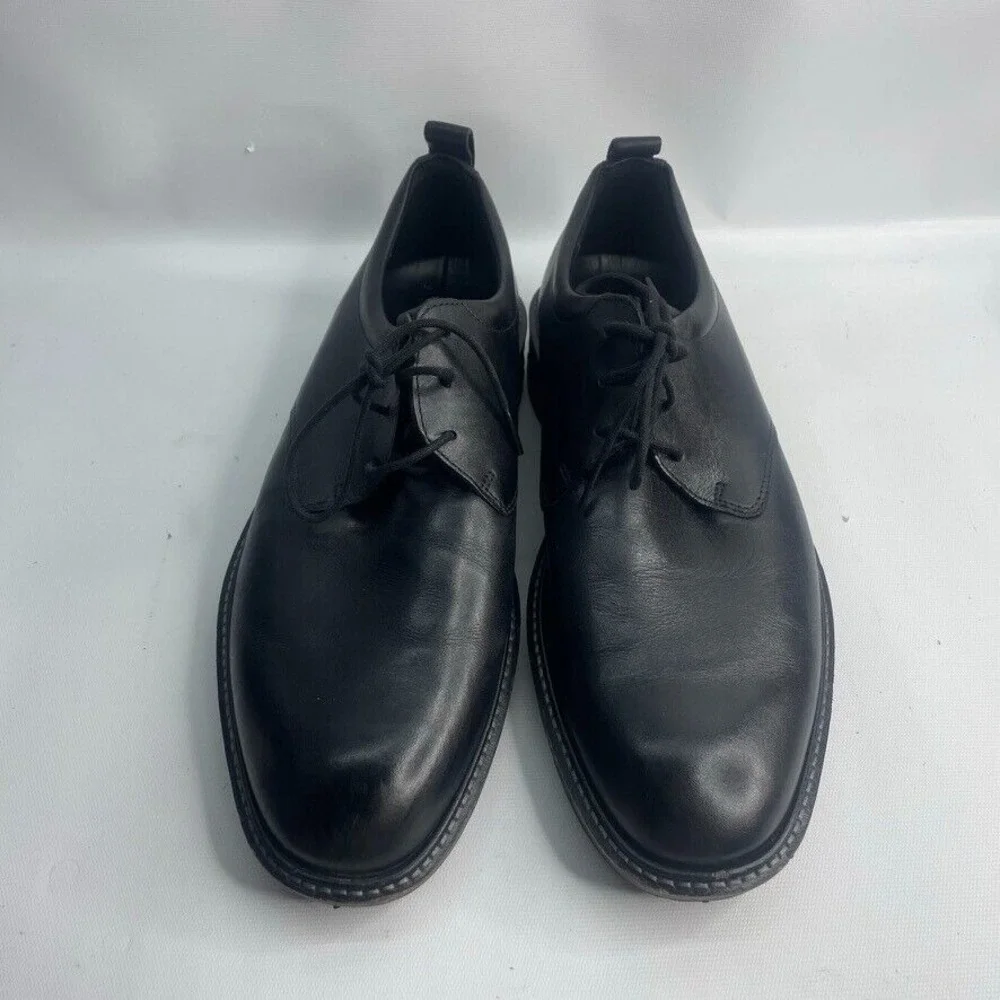 ECCO MENS‎ ST.1 HYBRID BLACK LEATHER PLAIN TOE OXFORD SIZE 44 / 10-10.5 $250